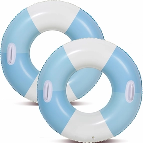 2PCS Pool Swim Ring Inflatable Pool Floats Water Fun Large Adult Swimming Pool Float for Beach Lake Summer Holiday Beach Party