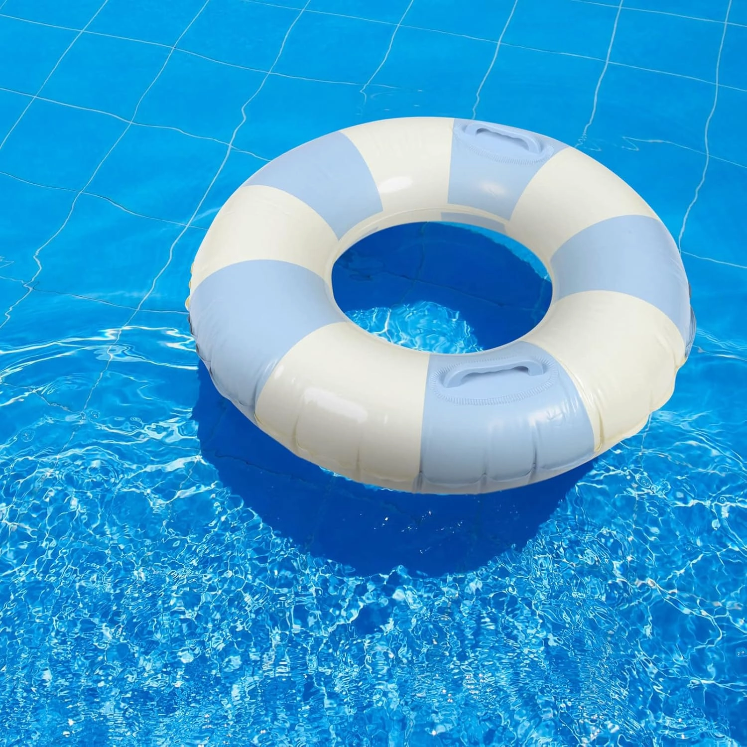2pcs Striped Swim Ring Water for Women Swimming Accessory Baby Sports Handle Swim Circle Kid Toy Beach Floaties for Men and Women PVC Noodle Inflatable