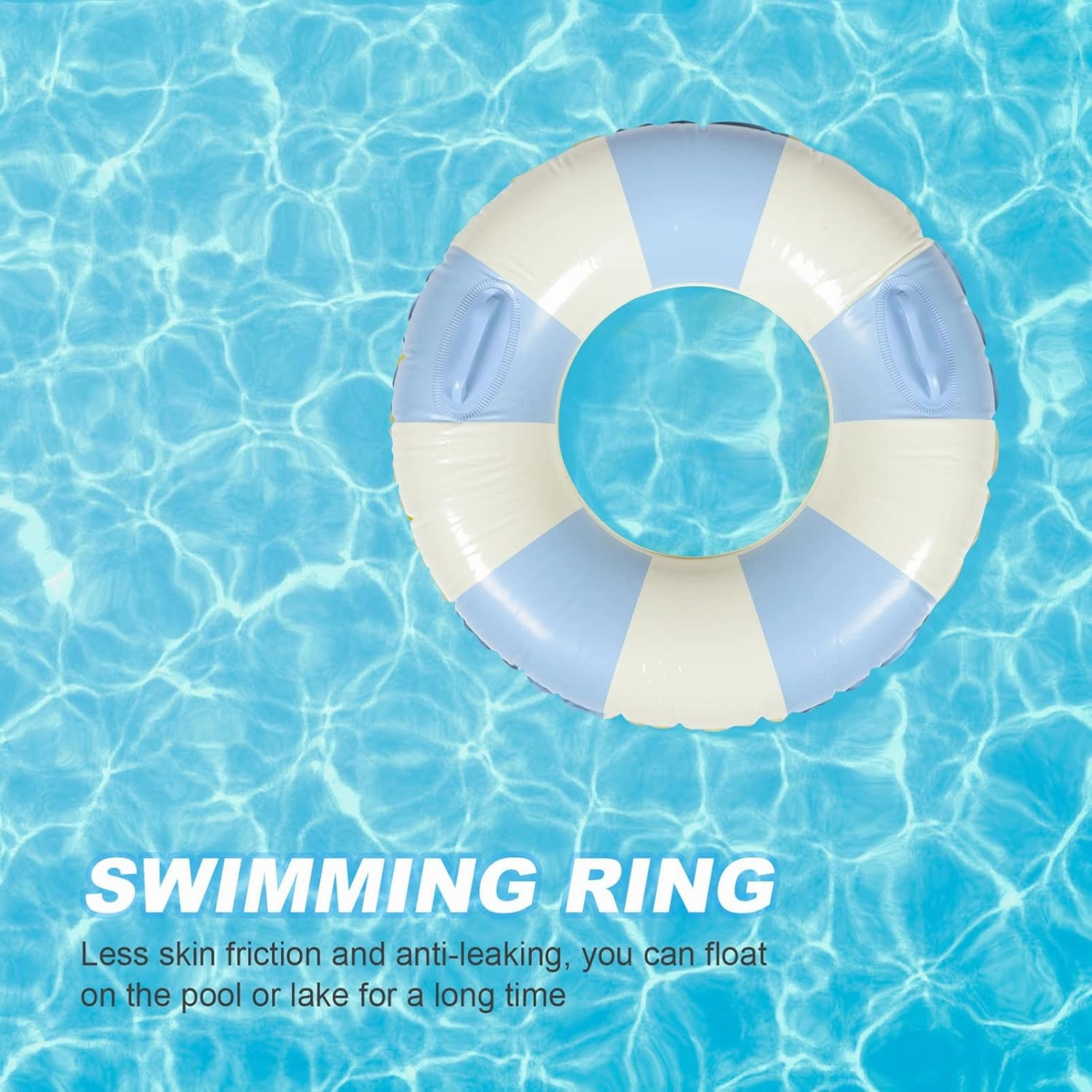 2pcs Striped Swim Ring Water for Women Swimming Accessory Baby Sports Handle Swim Circle Kid Toy Beach Floaties for Men and Women PVC Noodle Inflatable
