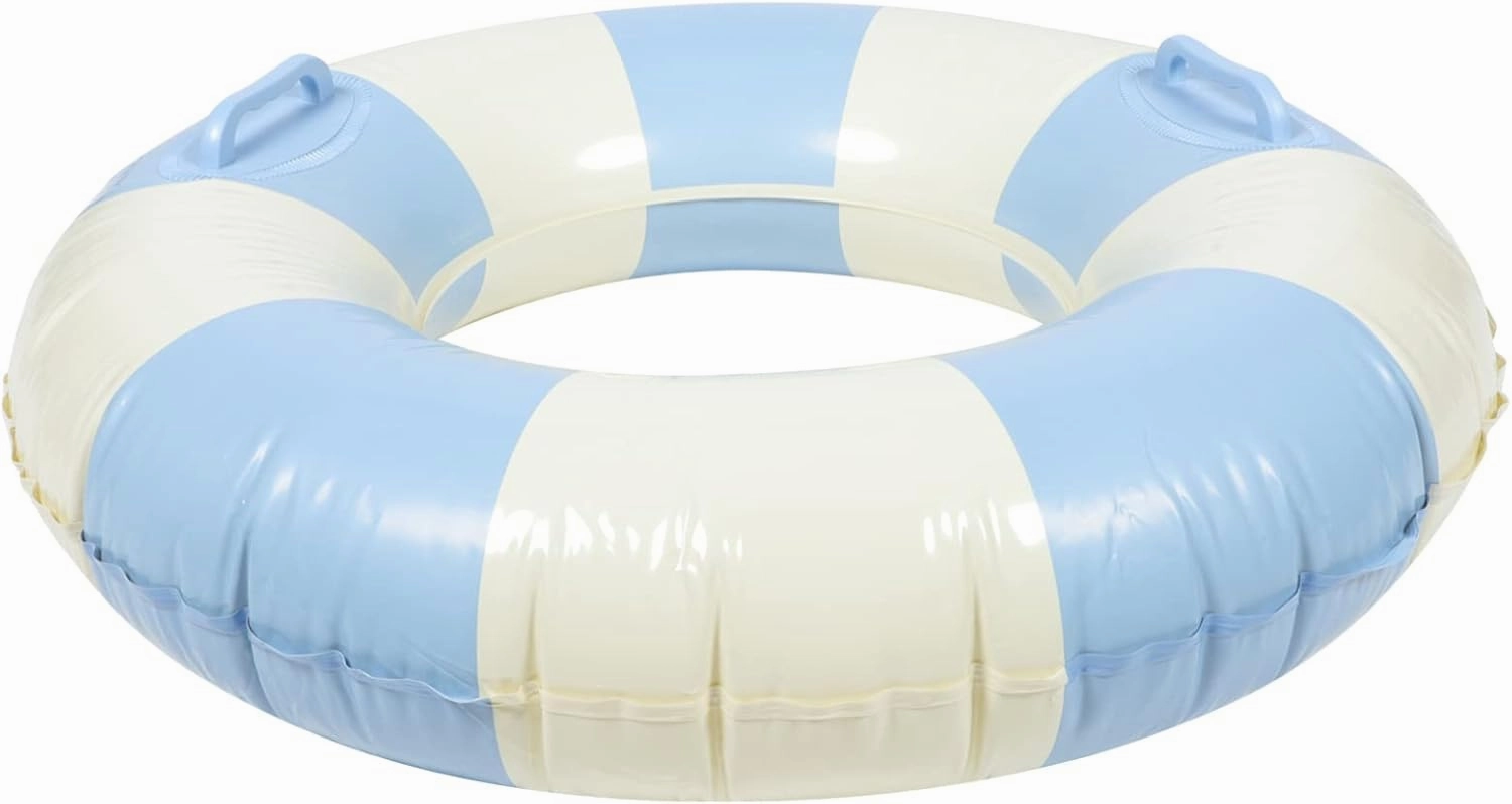 2pcs Striped Swim Ring Water for Women Swimming Accessory Baby Sports Handle Swim Circle Kid Toy Beach Floaties for Men and Women PVC Noodle Inflatable