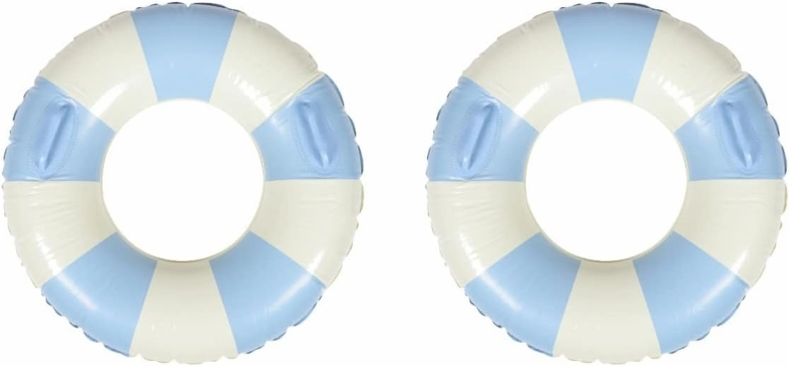 2pcs Striped Swim Ring Water for Women Swimming Accessory Baby Sports Handle Swim Circle Kid Toy Beach Floaties for Men and Women PVC Noodle Inflatable