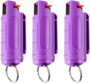 3 Pack Pepper Spray for Women – 8' Accurate Spray Range - Self-Defense Accessory Designed for Women. Hardcase Collection