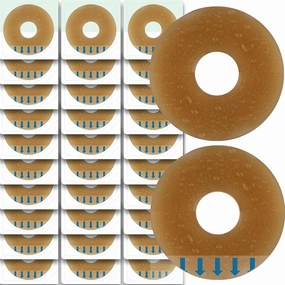 30 Pcs Adaptable Ostomy Barrier Rings, 3mm Thick Moldable Hydrocolloid Skin Extenders for Better Seal and Skin Barrier. Essential Ostomy Bag Supplies for Comfort and Protection