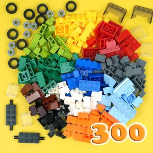 320-Piece Building Blocks Set, Creative Classic Bulk Bricks Toy, Wheels and Axle Car Accessories, Compatible with All Major Brands