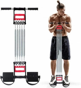 3 in 1 Multifunction Chest Expander for Man and Women, Including Grippers Hand Exercise Arm Exerciser & Elastic Foot Pedal Exercise Sit-ups Pedal Pull Rope & Professional Chest Exerciser