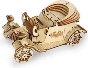 3D Wooden Puzzle Convertible Car, Vintage Car Model Kit to Build, Brain Teaser, Stress Relief Toy, DIY Printing Kit for Kids and Adults 14 