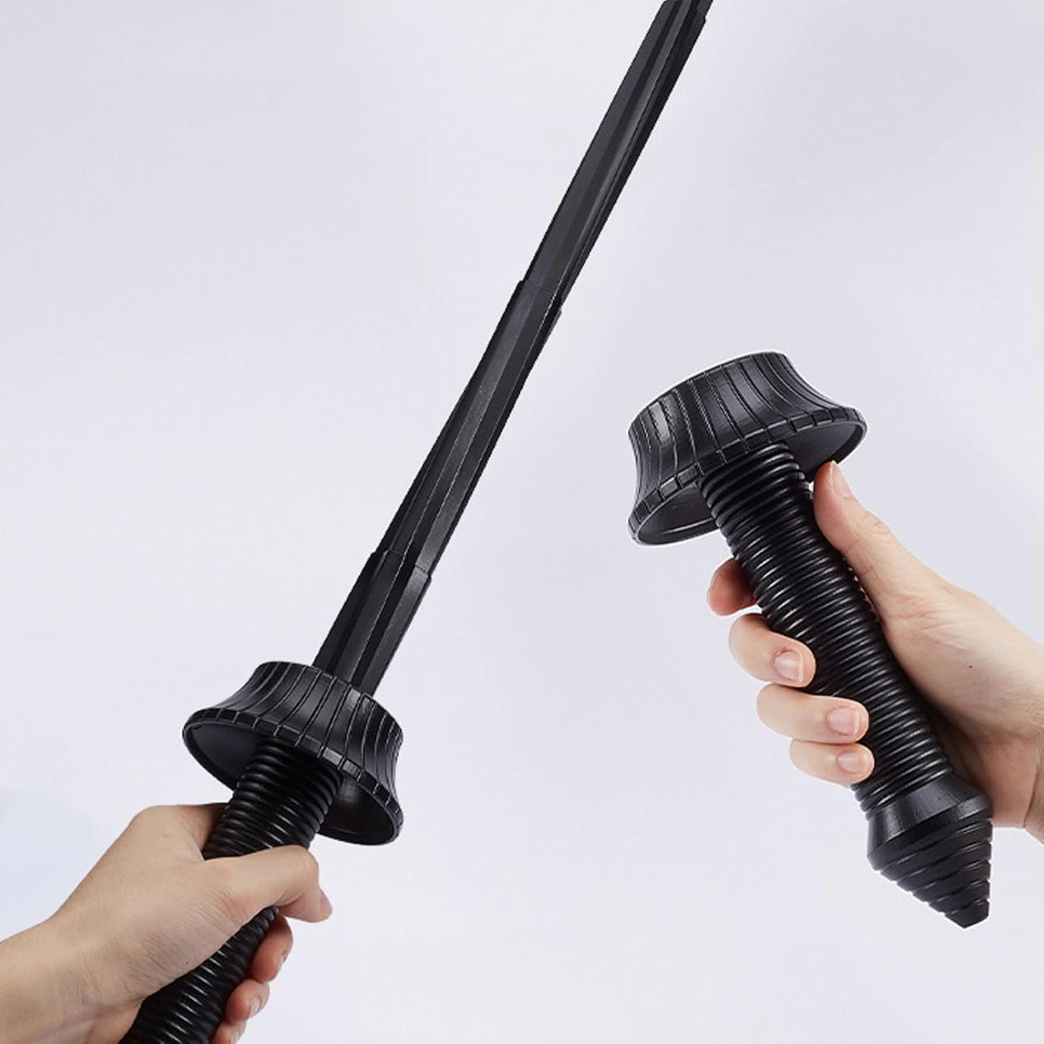 3D Print Spiral Retractable Sword Telescopic Foldable Sword Portable Stress Relief Toy (Black)