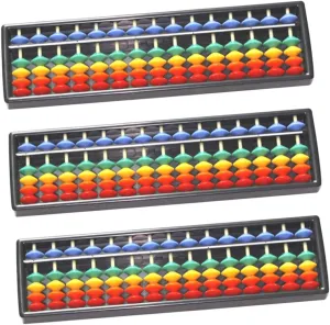 3pcs Digits Abacus for Boys and Girls Educational Math Tool for Early Learning Lightweight Portable Design for Easy Storage and Carry Develops Arithmetic Skills and Coordination