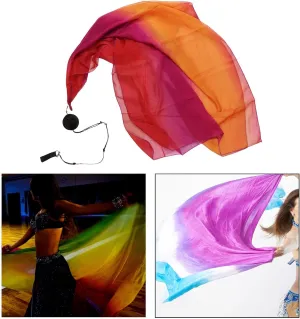 3X Belly Dance Poi Streamer Throw Ball Set Imitation Silk for Dancing Performance