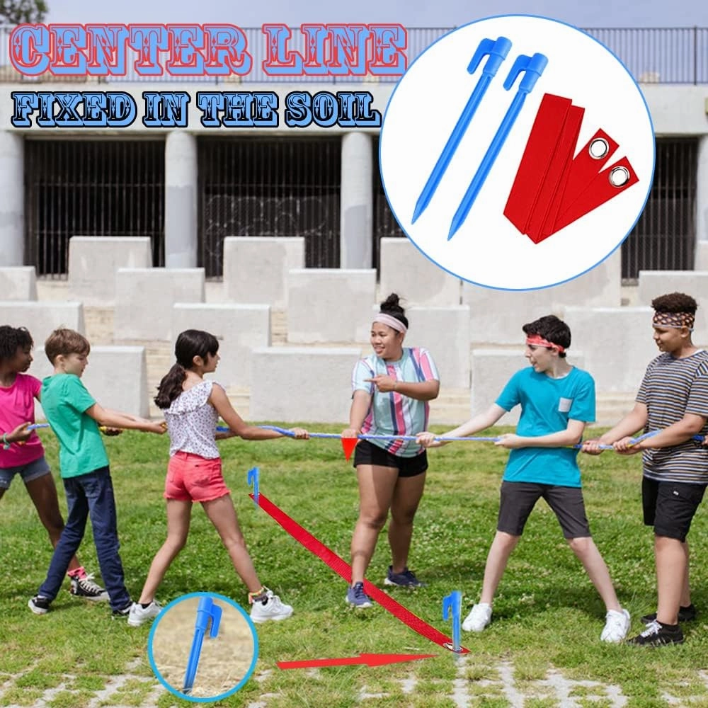 40 Feet Tug of War Rope for Kids and Adults, Outdoor Games Summer Outdoors Yard Backyard Camping Lawn Games for Field Day Family Reunion Birthday Party Team Building Activities Carnival Games-Beige