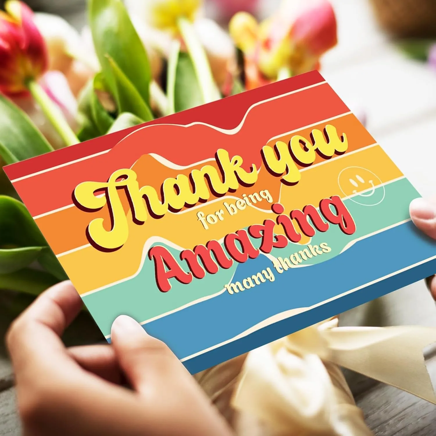 48 Pack Employee Appreciation Gifts Employee Thank you Cards with Envelopes & Stickers 4" x 6" Thank You Business Cards Staff Appreciation Gifts for Team Coworkers Work Anniversary, 6 Designs