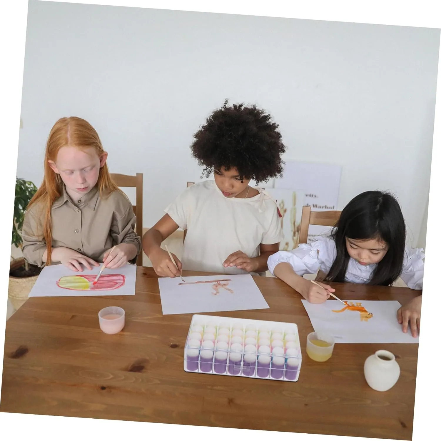 4sets Finger for Boy Girl Sponge Drawing Tool for Creative Art Fine Motor Skills Development Colors