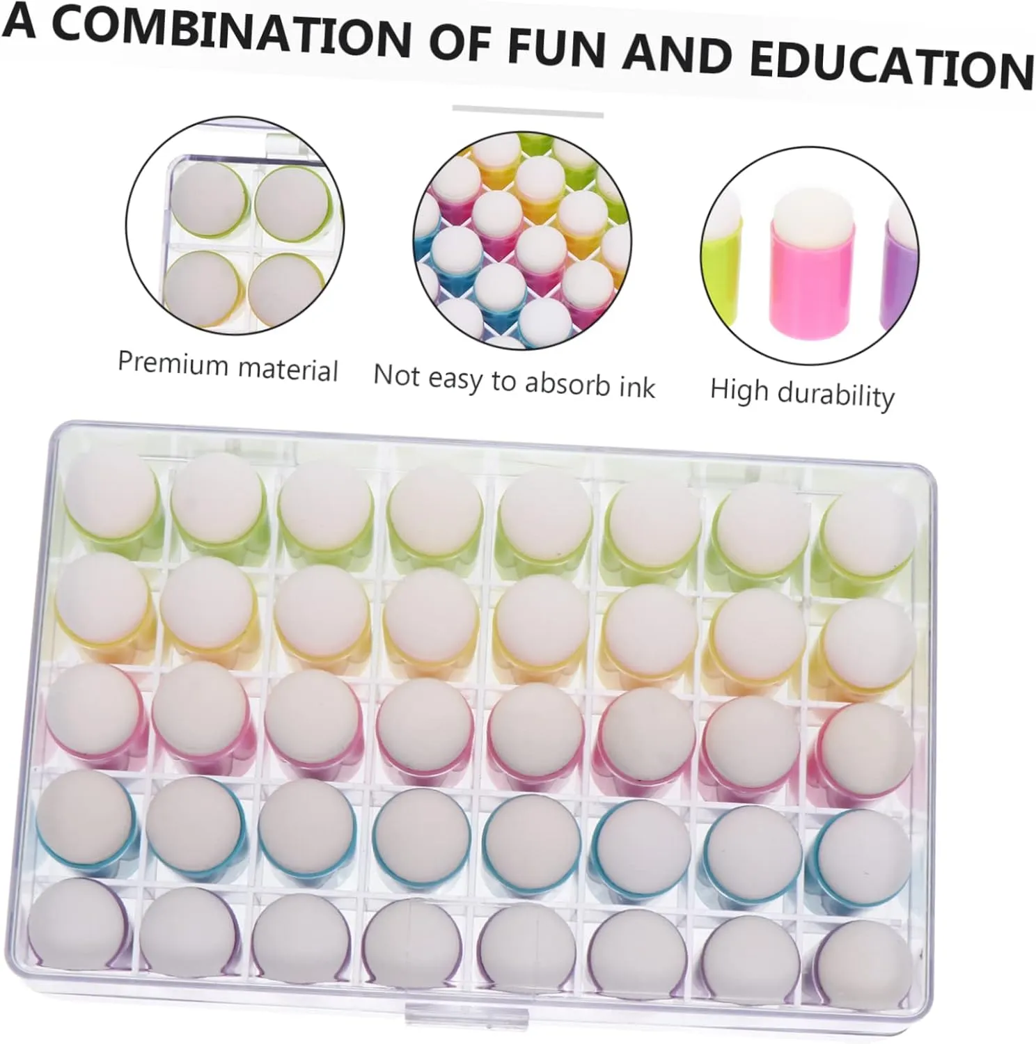 4sets Finger for Boy Girl Sponge Drawing Tool for Creative Art Fine Motor Skills Development Colors