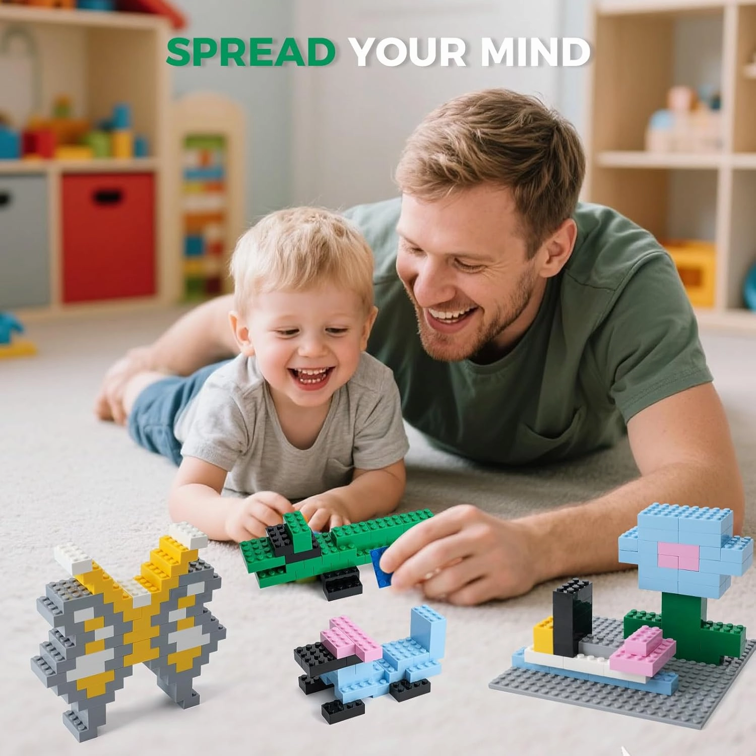 500 Piece Classic Building Bricks and 1 Gray Baseplate, 2x4 Bricks Bulk Creative Building Toys, Blocks Bulk for Kids Ages 6 , 8 Colors