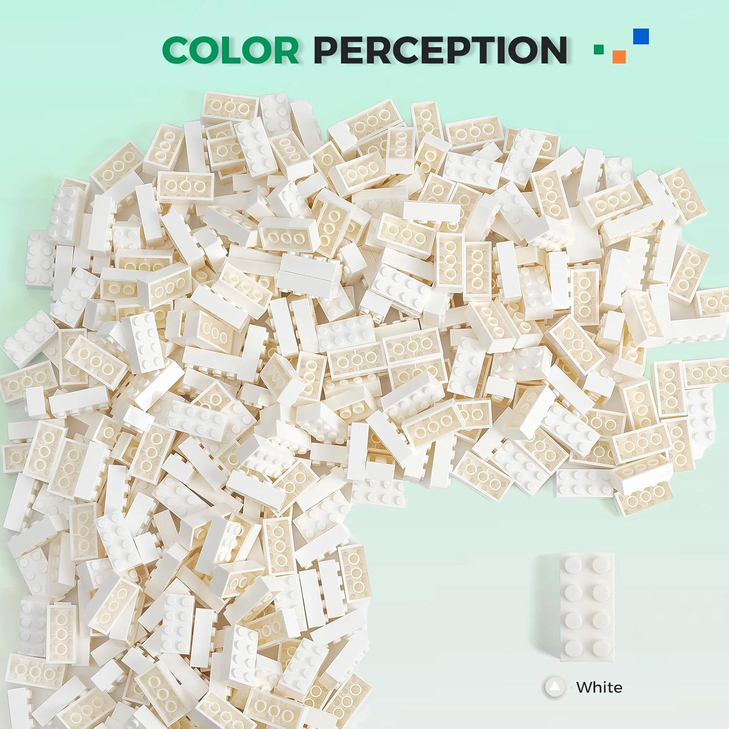 500 Piece Classic Building Bricks and 1 Gray Baseplate, 2x4 Bricks Bulk Creative Building Toys, Blocks Bulk for Kids Ages 6 , White