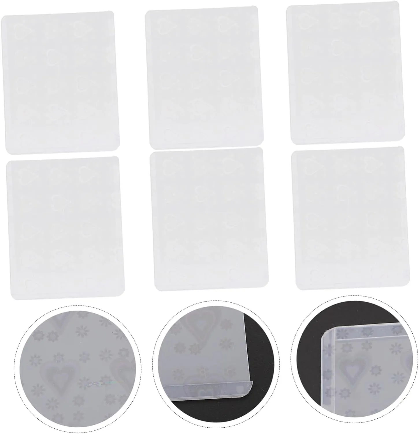 50pcs Transparent Protective Card Sleeves Photo Cardholders Simple Style for Collectible Cards