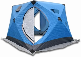 5-8 Person Winter Ice Fishing Tent Large Winter Ice Fishing Tent Warm Camping Tourist Tent, 240 * 240 * 190cm (Camouflage 5~8 People) (Blue 5~8 People)