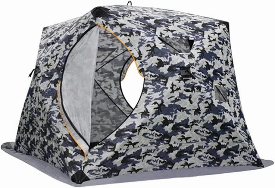 5-8 Person Winter Ice Fishing Tent Large Winter Ice Fishing Tent Warm Camping Tourist Tent Outdoor Camping Tent for Ice Fishing (Camouflage 5~8 People) (Camouflage 5~8 People)