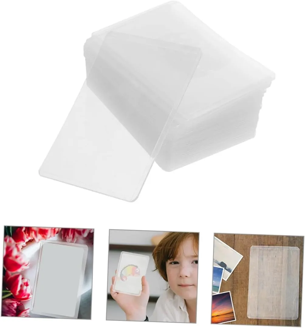 5sets Simple Style Cardholders Card Protectors Hard Sleeves for Trading Cards 30pcs*5