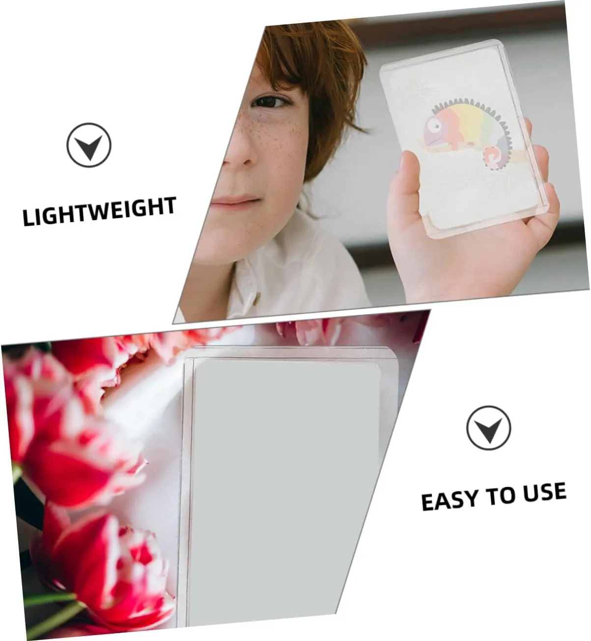 5sets Simple Style Cardholders Card Protectors Hard Sleeves for Trading Cards 30pcs*5