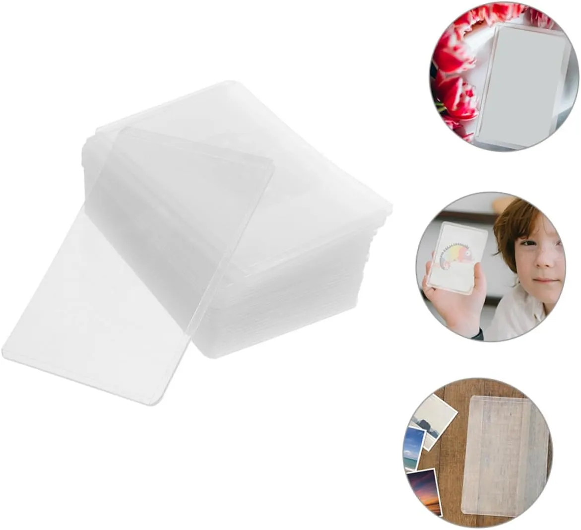 5sets Simple Style Cardholders Card Protectors Hard Sleeves for Trading Cards 30pcs*5