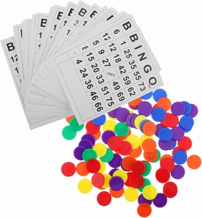 60 Unique Bingo Cards Boys and Girls Bingo Game Set Family Entertainment Reward Chips