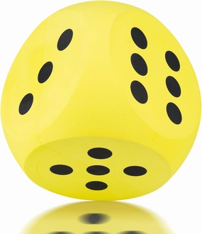 6 Inches Foam Dice,EVA Large Dice Educational Toy,Blank Slate Board Game Jumbo Dice to Get Your Lucky Numbers for Parties and Gifts(Yellow)