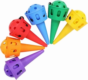 6 Pcs Outdoor Sports Scoop Balls Set Vintage Catching Game for Hand Eye Coordination for Family Bonding and Fun Activities