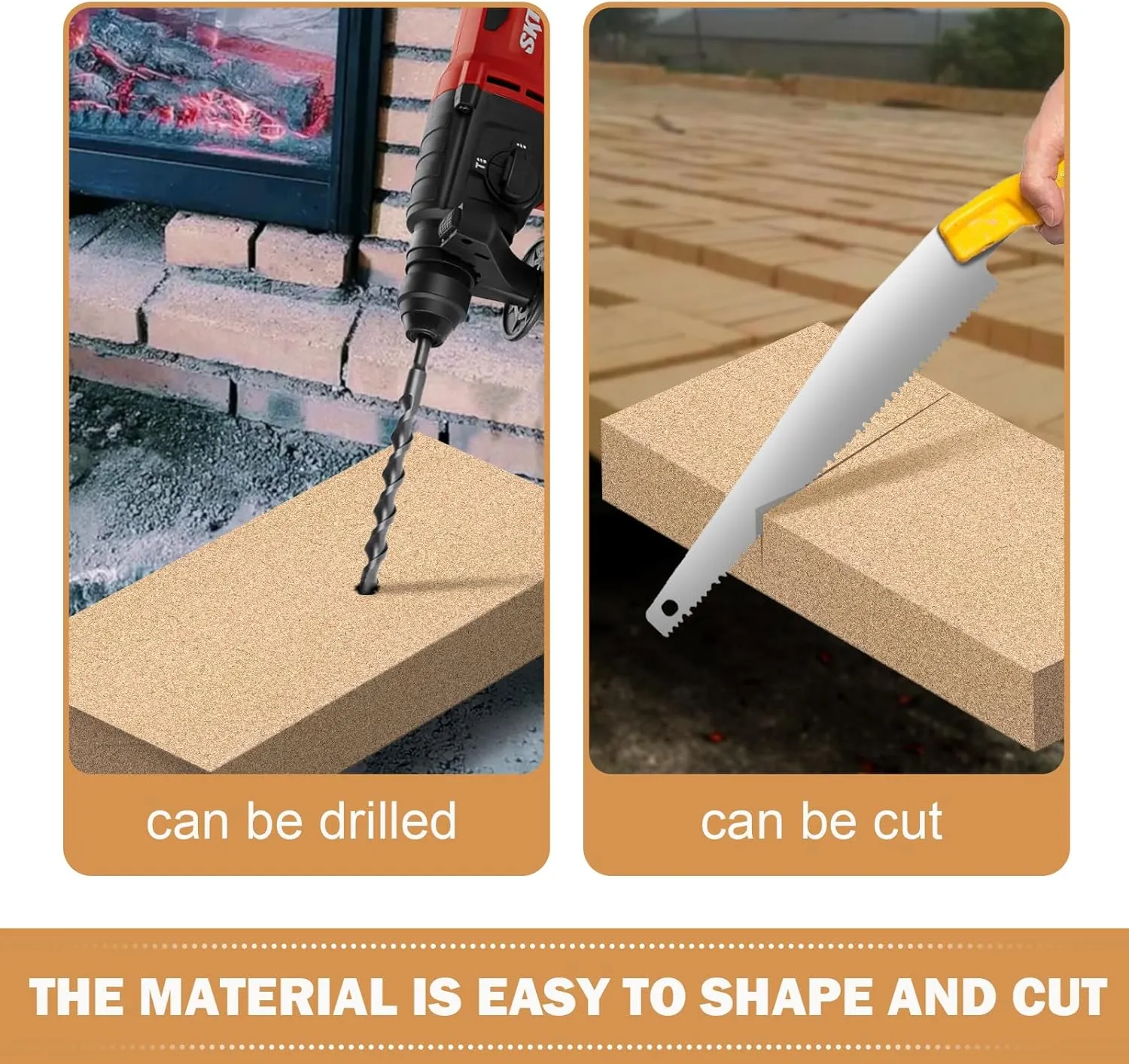 6PCS Fire Brick, Fire Bricks for Wood Stove, Size 9" X 4-1/2" X 1-1/4", Wood