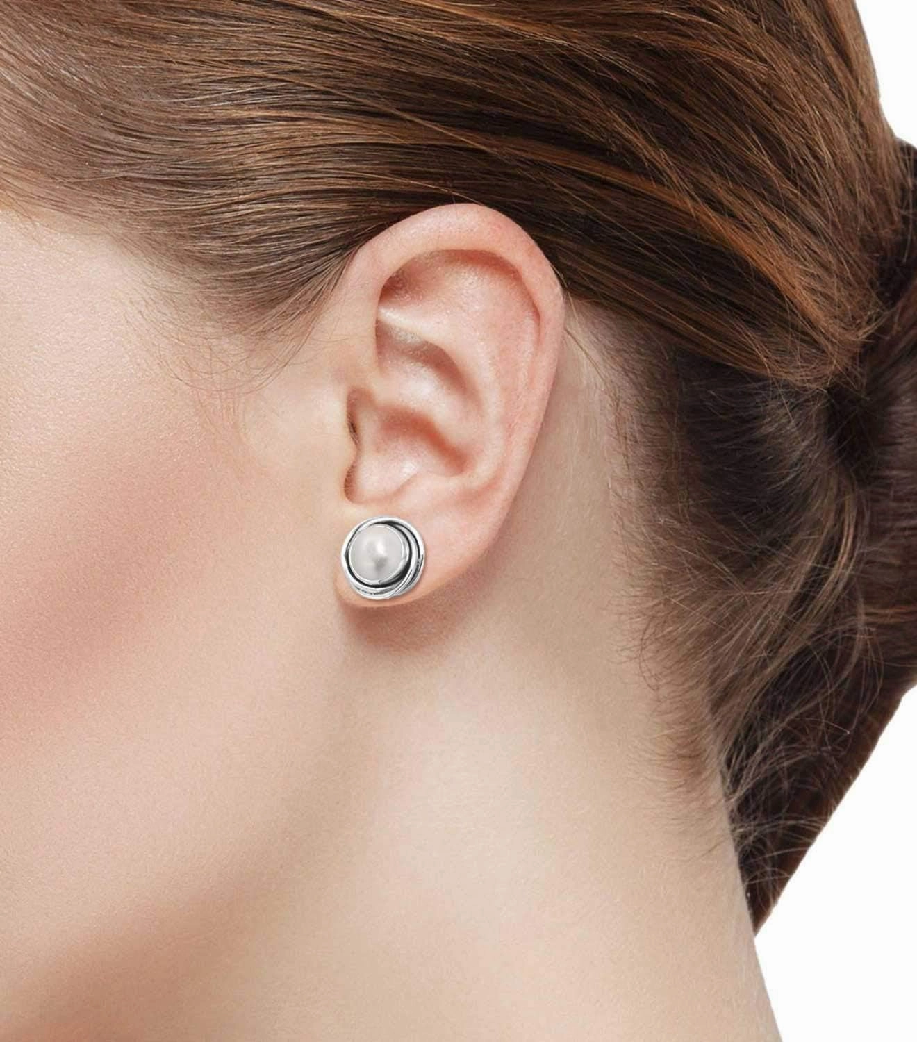 925 Sterling Silver Earring For Women Turquoise Prehnite Created Sapphire Abalone Shell Amber Gemstone Jewelry Boho Silver Ring Gift On Friendship Day