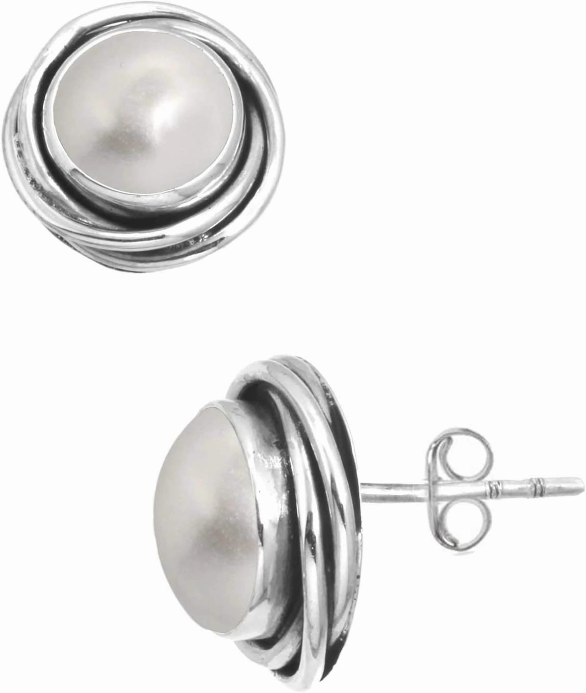 925 Sterling Silver Earring For Women Turquoise Prehnite Created Sapphire Abalone Shell Amber Gemstone Jewelry Boho Silver Ring Gift On Friendship Day