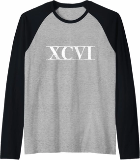 96 XCVI ~ with Lines Raglan Baseball Tee