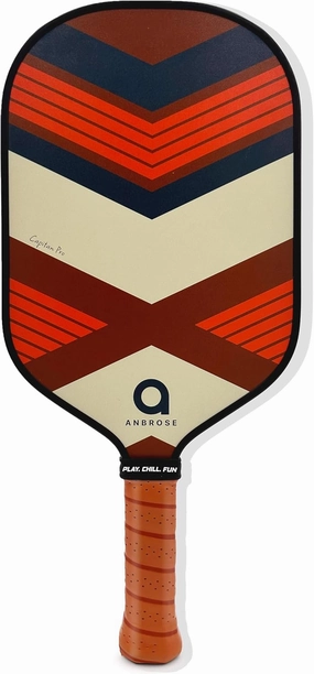 A. Anbrose Pickleball Paddle, Capitan Pro Series | Elongated Paddle Shape | USAPA Approved | Comfort Cushion Grip | Fiberglass Face | Polypropylene Honeycomb Core | Lightweight | Fabric Paddle Cover.