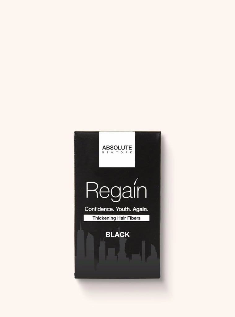 Absolute New York Regain Thickening Hair Fibers, Medium, Black, Women Hair Treatment Accessories