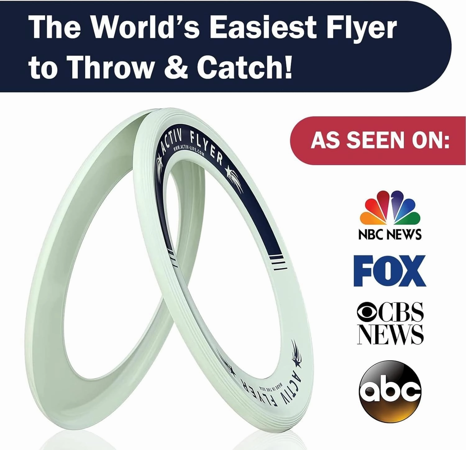Activ Life Kid’s Flying Rings (2 Pack) They Fly Straight & Don’t Hurt, 80% Lighter Than Standard Rings - Replace Screen Time with Healthy Family Fun - Get Outside & Play