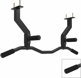 AGYH Wall Mounted Chin Up Bar, Cross Beam Black Fitness Horizontal Bar, Home Strength Training Equipment，Load 250kg