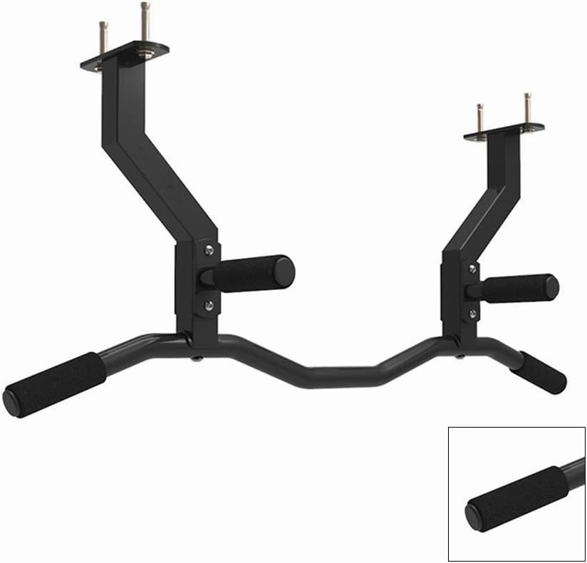 AGYH Wall Mounted Chin Up Bar, Cross Beam Black Fitness Horizontal Bar, Home Strength Training Equipment，Load 250kg