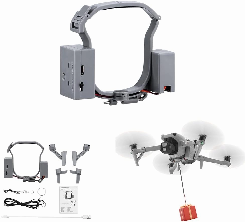 AIR 3/AIR 3S Airdrop System Dropper Transport Payload Release Device Throwing System for Wedding, Fishing Bait, Outdoor Search Props for AIR 3/AIR 3S Drone Accessories