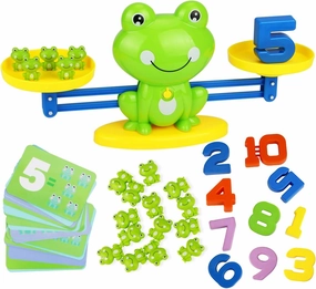 Aitbay Cool Math Game, Preschoolers Frog Balance Counting Toys for Boys & Girls Educational Number Toy Fun Children's Gift STEM Learning Age 3  (63 PCS)