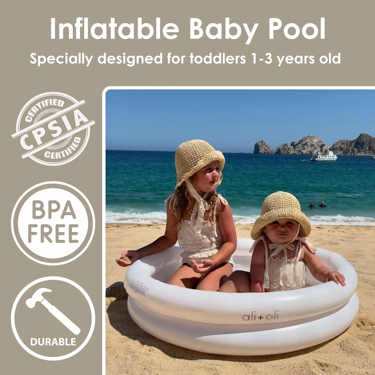 Ali Oli Summer Collection, Swim Seat for Baby, Swim Ring for Kids, Arm Floaties for Toddlers, Kiddie Pool for Infant, Inflatable Ball Pit