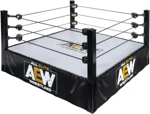 All Elite Wrestling Unrivaled Collection Action Ring - Authentic Action Ring, with Flexible Tension Ring Ropes