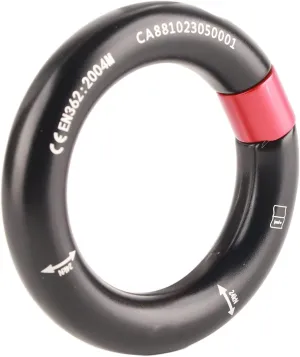 Aluminum Rappel Ring, Climbing Ring, Climb Perfect Tensi Aluminum Alloy O Ring, 24KN Rappel Rings for Rock Climbing, Apertureable Downhill Equipment
