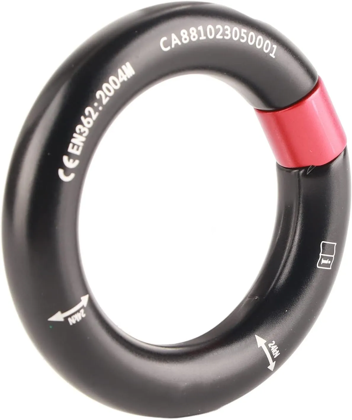 Aluminum Rappel Ring, Climbing Ring, Climb Perfect Tensi Aluminum Alloy O Ring, 24KN Rappel Rings for Rock Climbing, Apertureable Downhill Equipment