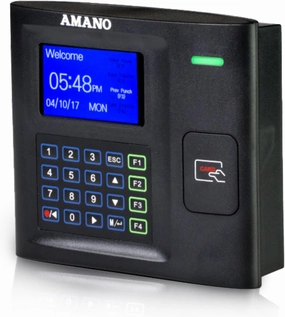 AMANO MTX-30P Proximity Time Clock for Employees Small Business, RFID Card Reader   PIN, 20 Cards incl. Unlimited Employees, WiFi or ethernet, Monthly Cloud Subscription Required.