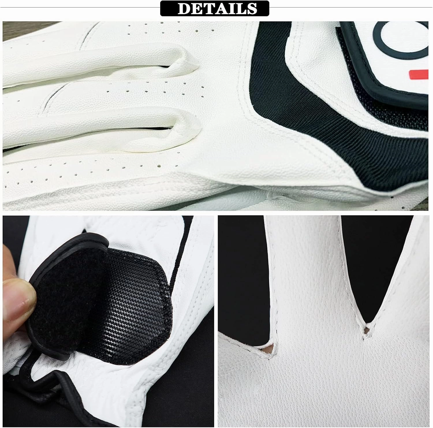 Amy Sport Golf Gloves Men Right Handed Golfer Left Hand 3 Pack Leather All Weather Grip Soft Breathable Flexible for Mens