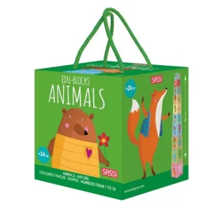 Animals Blocks & Book Set, 10 pieces