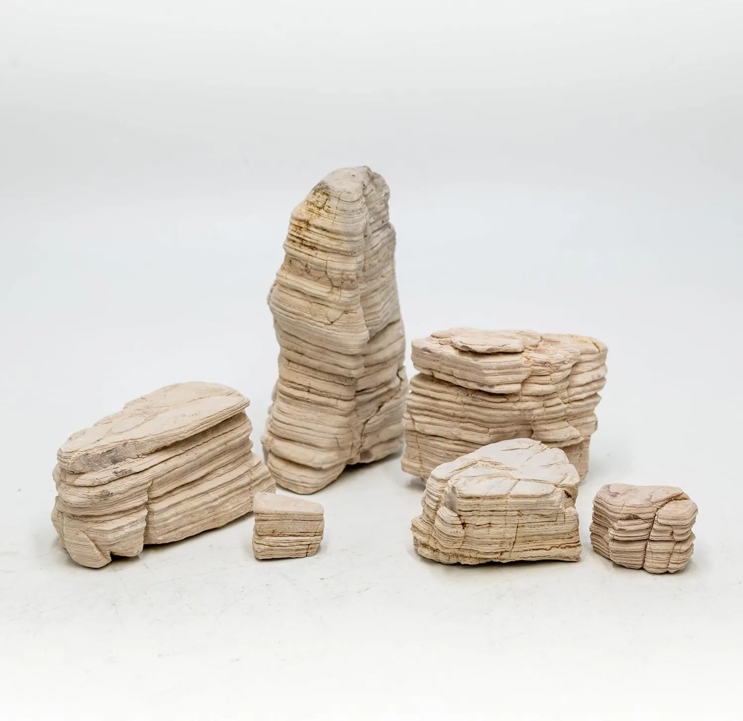 Aquarium Stone Rock with melaleuca Texture 20LB Fish Tank Stone 2-8inch for Aquarium Landscaping, Terrariums, Vivarium Enclosures, Miniature and Fairy Gardens-7-8Pcs