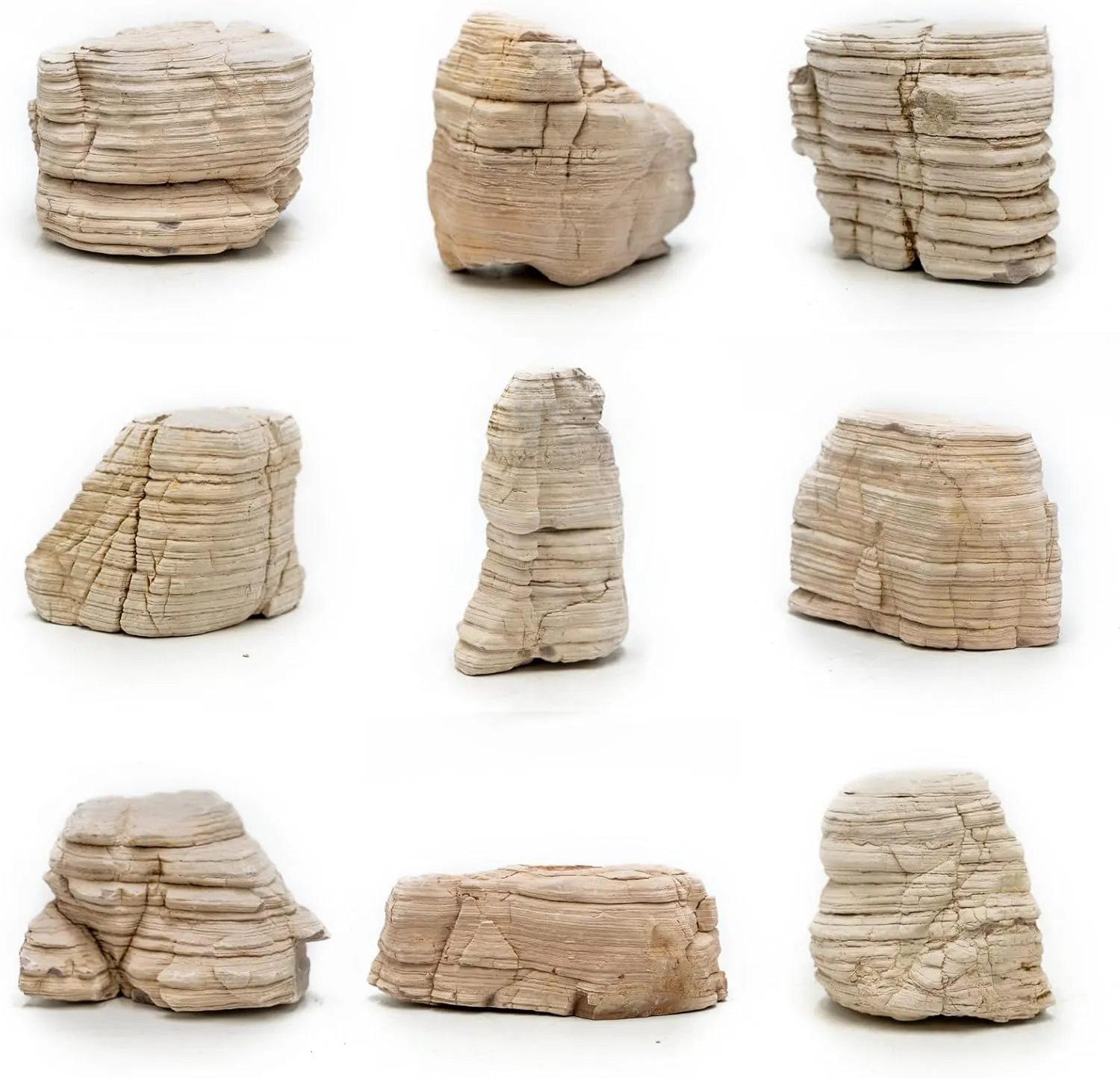 Aquarium Stone Rock with melaleuca Texture 20LB Fish Tank Stone 2-8inch for Aquarium Landscaping, Terrariums, Vivarium Enclosures, Miniature and Fairy Gardens-7-8Pcs