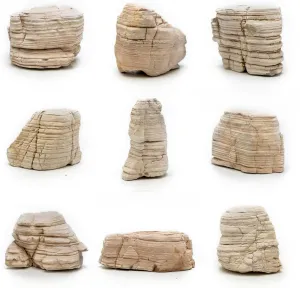 Aquarium Stone Rock with melaleuca Texture 20LB Fish Tank Stone 2-8inch for Aquarium Landscaping, Terrariums, Vivarium Enclosures, Miniature and Fairy Gardens-7-8Pcs