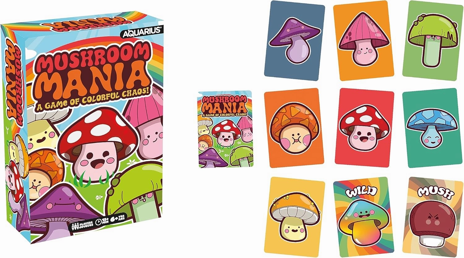Aquarius Mushroom Mania Card Game - Great Family Fun - Ages 6  - Officially Licensed for Fun - Merchandise & Collectibles